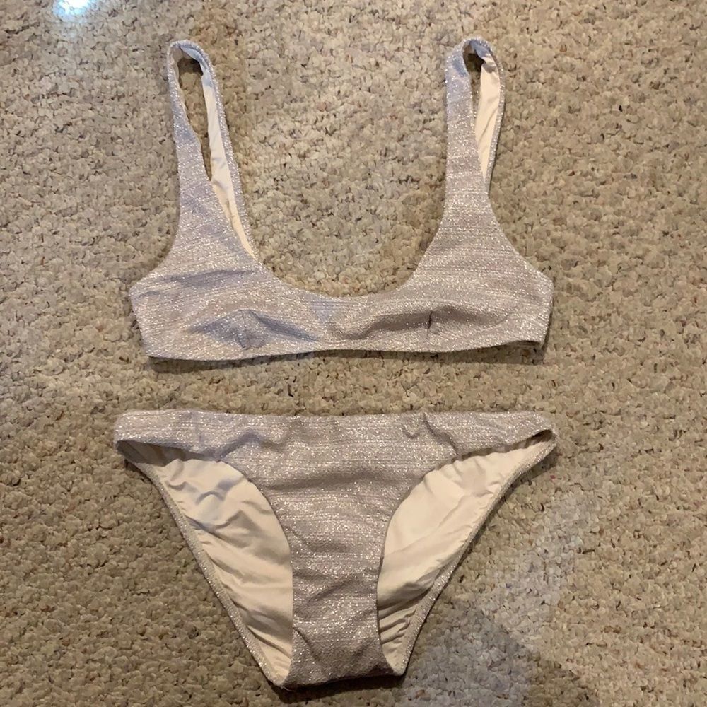 Zimmermann Silver Shimmer Two-Piece Bikini